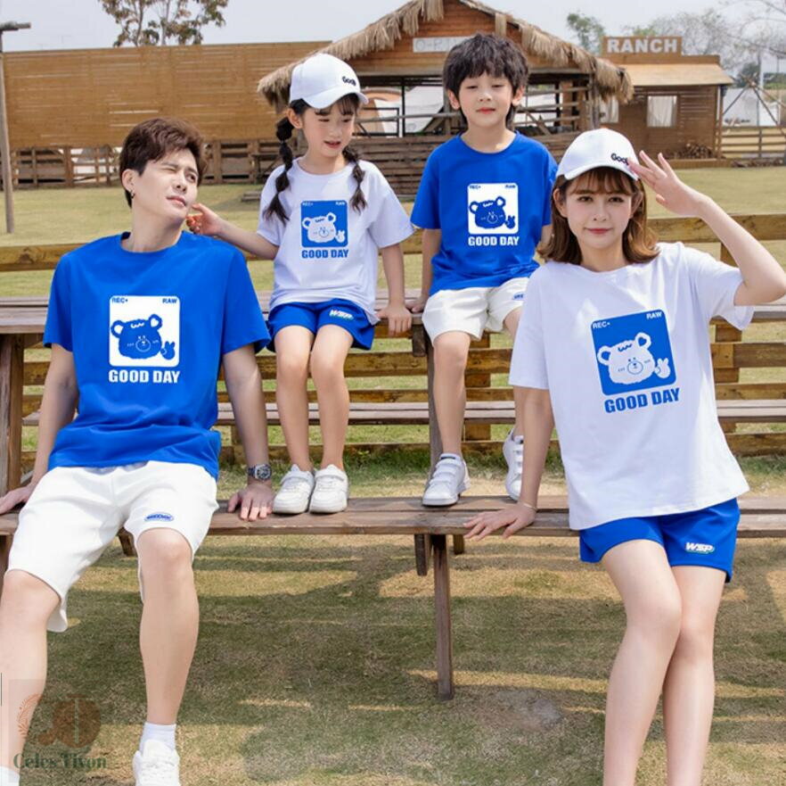 親子 ペアルック 親子 コーデ 家族お揃い 親子ペア Tシャツ ショートパンツ 上下セット 親子コーデ セ..