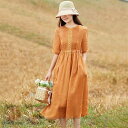 ロングワンピース ワンピース レディース リネンワンピース 夏 夏服 ワンピ 女性 丸首 花柄 綿麻 半袖 ポケット付き マキシ丈 ロング丈 ゆったり くびれ 体型カバー 無地 きれい
