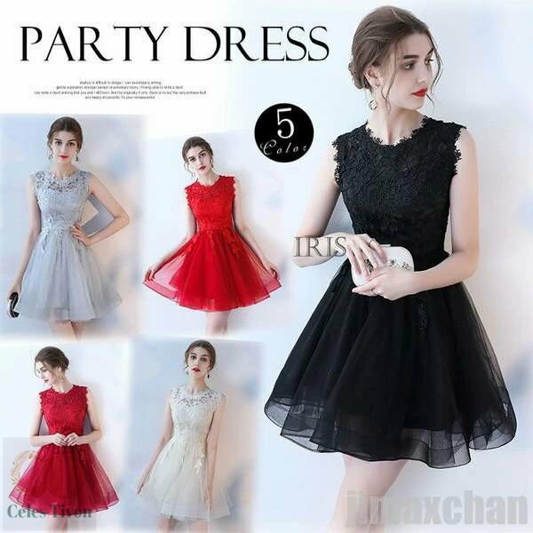 新生活 パーティードレス ショート丈 結婚式 お呼ばれ ワンピース 披露宴 同窓会 ブライズメイドドレス 結婚式 ドレス フォーマルワンピース グレー ワイン ...