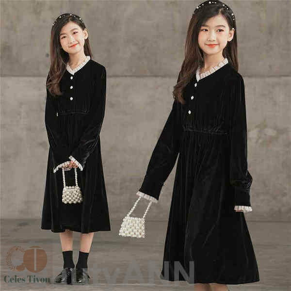 新生活 ワンピース 長袖 韓国子供服 女の子 ロングワンピース 子供服 キッズ 長袖ワンピース プリーツ シフォン 春秋着 一目惚れ こどもの日 ロング 通学 ...