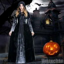 新生活 ハロウィン 魔女 衣装 変装 妖精 レディース コスプレ衣装 ワンピース ドレス ロング 仮装 女の子 ブラック 大人用 S/M/L/XL アウトレット