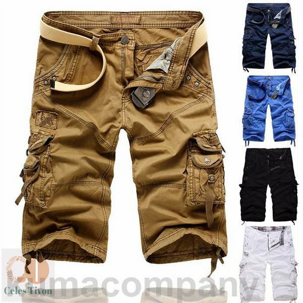 ハーフパンツ メンズ カーゴパンツ 夏物 夏 ショートパンツ クロップドパンツ 膝丈 7分丈 ひざ下 7分丈 七分丈 膝下丈 ボトムス 大きいサイズ ポケット付...