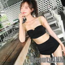 ビキニ 水着 レディース 夏 ビキニ 2点セット 韓国風 ハイウエスト三角パンツ ビキニ 水着 セパレート 小胸バンドゥ 40代 可愛い スイムウェア 温泉 マ...