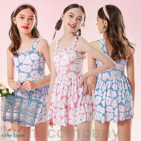 140~155cm 25~40kg 子供水着 キッズ ワンピース 女の子 ガールズ キッズ 子供 キッズ 子ども用 スクール水着 ジュニア フリル ラッシュガー...