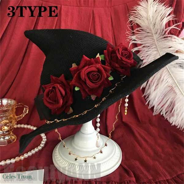 新生活 魔女の帽子 コスプレ帽子 Lolita ハロウィンハット ハロウィンの衣装 レディース 日よけ帽子 ハロウィーン帽子 とんがり帽子 漁師帽子 ビッグハッ...