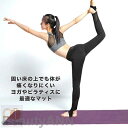 新生活 ヨガマット 滑らない トレーニングマット 幅広 183x61cm 6mm TPE 折りたたみ ヨガ ダイエット腹筋 エクササイズマット 付属紐付き 防寒...