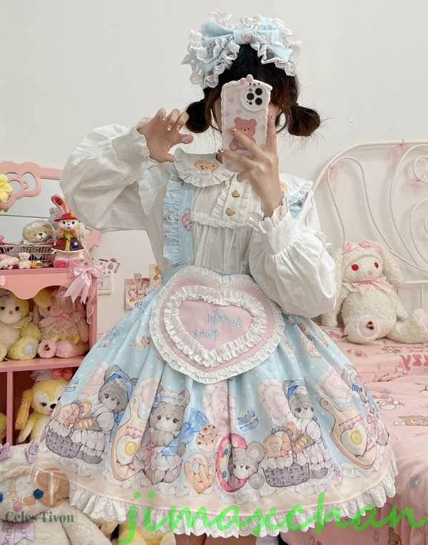 新生活 サマー /Lolita系 /スカート/ワンピース jsk OP /ロリータ トップス 萌え ゴスロリ ロリータファッション