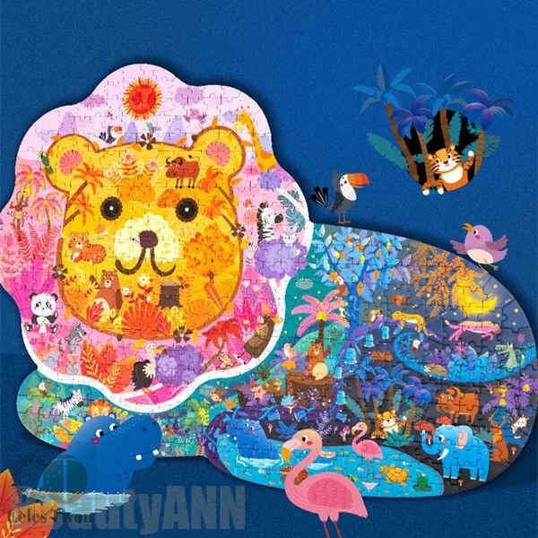 新生活 ジグソーパズル 不規則 親子 知育玩具 特別ピース 300枚 おもちゃ おしゃれ 可愛い 大人 子供 部屋飾り 動物 7歳以上 プレゼント