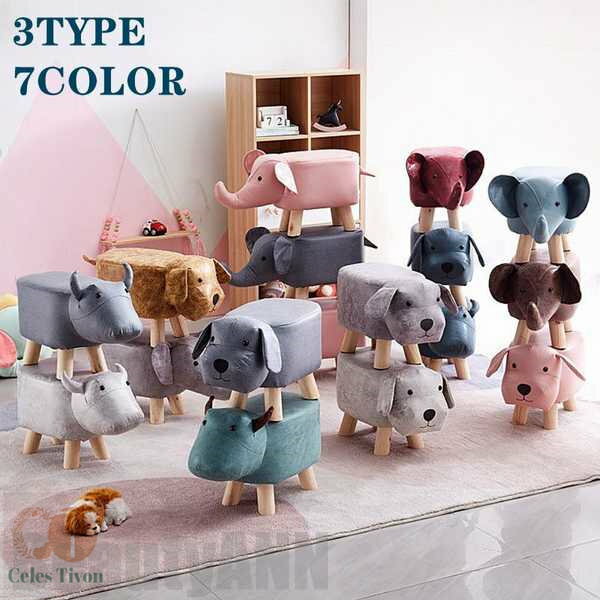 新生活 スツール アニマルスツール 玄関 椅子 豚動物スツール キッズスツール 出産祝い ライドオン いのしし 動物の機能 スツール 固体木製の足 ソファスツー...