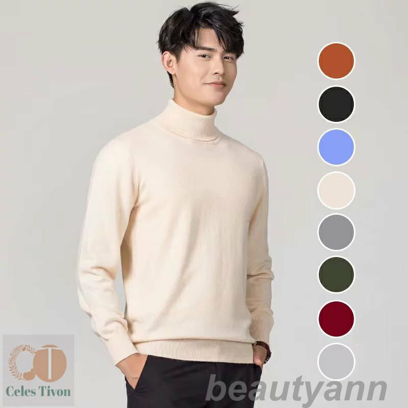 ニット メンズ 大きいサイズ タートルネック カシミヤタッチ 無地 ハイネック セーター 白 黒 ニットセーター カシミア ビジネス タートルニット アウター ...