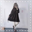 新生活 気楽 三日月 ロリータ ワンピース コスプレ 可愛い 長袖ワンピース 演出服 レディース 二次元衣装 美少女ウェア ゴシック ゴスロリ