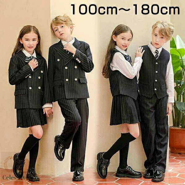 子供スーツ 学生服 上下セット キッズスーツ 冬服 女の子 男の子 子供服 スクール服 スクールブレザー フォーマル 卒業式 入園式 小学校 中学生 卒園式 発...