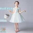 ピアノ発表会 中学生 ワンピース ライトブルー フラワーガール ベールガール リングガール キッズ ドレス パーティー ショート丈 半袖 お姫様 中学生 ラウン...