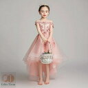 ピアノ発表会 ドレス 子供ドレス お姫様 上品 エレガント 女の子 結婚式 子供 フォーマル キッズドレス ピンク 100 110 120 130 140 15...