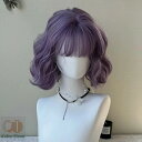 ウィッグ フルウィッグ 短髪 パープル ショート 巻き髪 ショートウィッグ ハロウィン 原宿風 かつら コスプレ 可愛い コスチューム 仮装 大人用 普段使い 文化祭 イベント 学園祭 演劇 舞台 学芸会 フリーサイズ