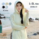 UVカットパーカー カーディガン 帽子付け UV パーカー フルフェイス 紫外線 母の日 プレゼント UPF50+ 夏アウター 日焼け対策 涼感 首元 ライトブ...