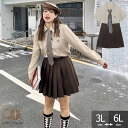 制服 スカート シャツセット 大きいサイズ 上下セット スクールスカート プリーツスカート ミニ丈 42cm 48cm 長袖 半袖 シャツ 卒業式 入学式 ぽっ...