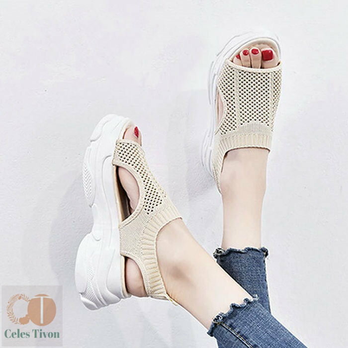 厚底サンダル 通勤 レディース サンダル レディース 厚底 メッシュ スポーツサンダル 厚底サンダル レ..