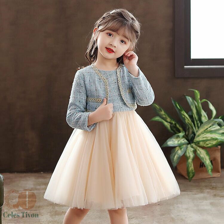 ワンピース 子供服 ボレロ 2点セット 女の子 ガールズ 姫様 ジュニア ジャケット おしゃれ フォーマル 可愛い 女児 長袖 パーティードレス 子供用 学生 入学式 卒業式 通学 七五三 ひな祭り 誕生日 写真 撮影 結婚式 お呼ばれ 大きいサイズ