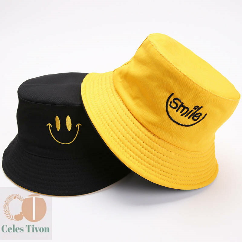 【50円クーポン配布中 送料無料】 帽子 レディース ウィメンズフィッシャーマンズハット 日よけ 春夏 日よけキャップ スマイリーフェイスパターンsmile