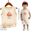 【送料無料】ル 夏 女の子 tシャツ ノースリーブ 子供服 こども 男の子 2点セット ベビー ショートパンツ タンクトップ キッズ セットアップ