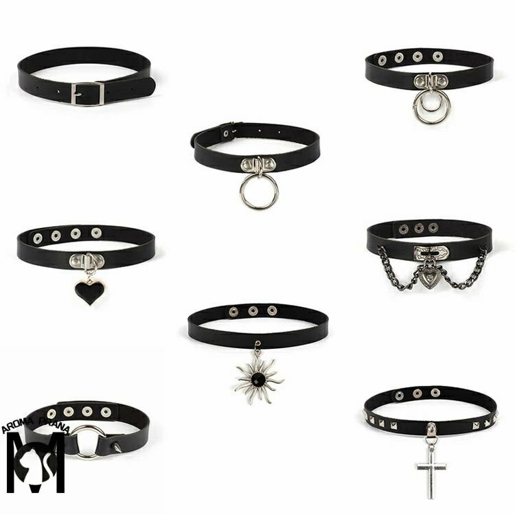 チョーカー ダンス アクセサリー レディース 首輪 ヒップホップ ネックレス ベルト キッズ ブラック お..