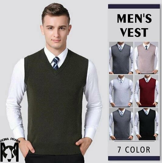 ニットベスト メンズ Vネック フォーマル　ニットベスト 大きいサイズ ビジネスベスト Vネックベスト 男性 オフィス カジュアル 30代 40代　50代　春秋冬