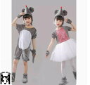子供アニマルコスプレ演出ダンス衣装 ネズミ 男の子/女の子 オールインワン ワンピース ハロウイン仮装 カチューシャハロウィンコスプレ衣装 Halloween仮装変装舞台衣装 イベント学園活動コスプレアニマル キャラクター マスカレード パーティー変装 キッズ服 文化祭