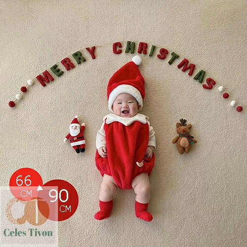 ロンパース 帽子付き 子供服 ベビー服 クリスマス コスプレ 衣装 コスチューム ハット ベビー 女の子 男の子 キッズ 出産祝い 新生児 カバーオール 赤ちゃ...