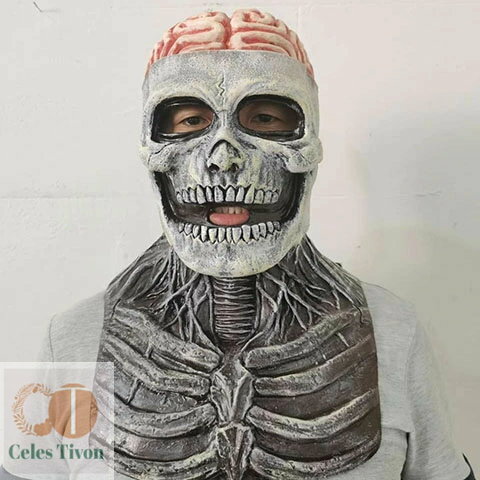 仮面 お面 コスプレ ハロウィン 髑髏 ドクロ マスク コスチューム ハロウィーン halloween 復活祭 パーティー イベント お化け屋敷 忘年会 怖い ラテックス(3)