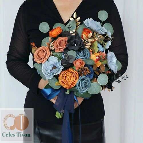 ブーケ 造花 ウエディングブーケ ばら 薔薇 花嫁 フラワー 結婚式 ブライダルブーケ 造花ブーケ 二次会 贈答品 花束 披露宴 撮影道具 インテリア キレイ 上品 イベント 祝日 敬老の日 母の日 送別 出産 新年 卒業 引越し