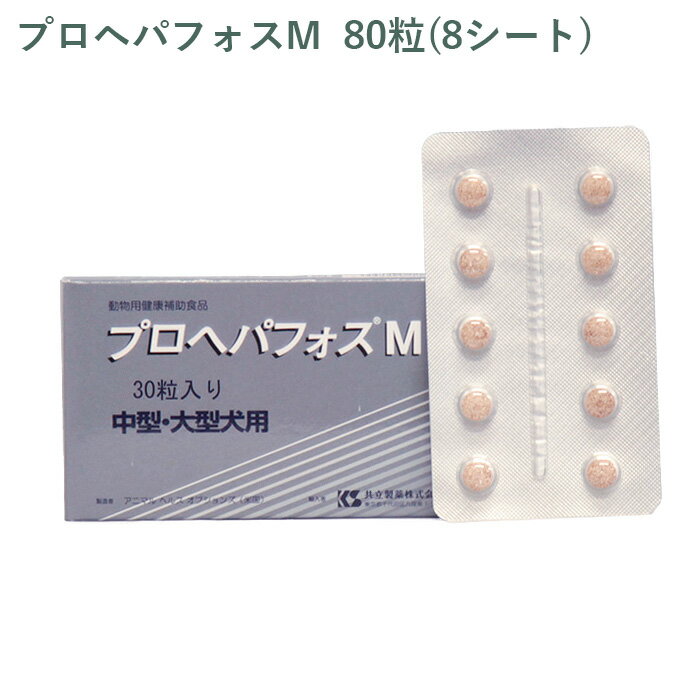 乐天商城 - 【シート販売】 共立製薬 プロヘパフォスM 中型・大型犬用 80粒(8シート) ※外箱から商品を取り出し発送いたします※
