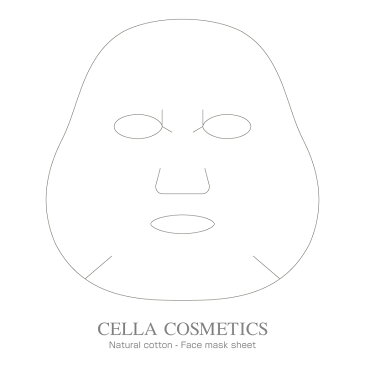 CELLA COSMETICS フェイスマスクシート 18枚 入り ドライ タイプ 天然 コットン 100%