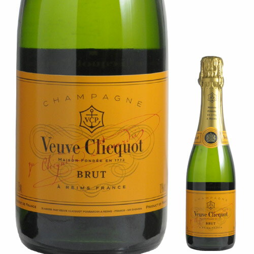 ヴーヴ クリコ ブリュット ハーフ 正規品 375mlVEUVE CLIQUOT BRUT ハーフ フランス シャンパン シャンパーニュ 白 辛口 泡 ヴーヴクリコ ブーブクリコ 父の日 お中元 中元ギフト 敬老の日【ポイント対象外】
