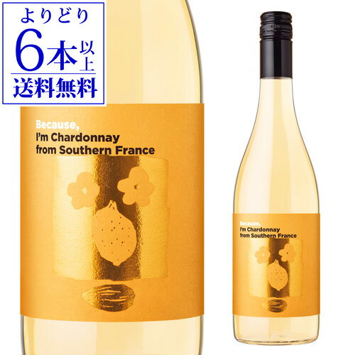 【よりどり6本以上送料無料】ビコーズ アイム シャルドネ フロム サザン フランス 750ml 白ワイン 辛口 フランス 長S 母の日 お花見 手土産 お祝い ギフト【ポイント対象外】