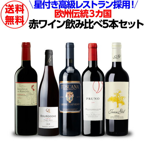 フィラディス直輸入 星付き 高級レストラン採用欧州伝統3ヵ国赤ワイン飲み比べ5本セットワインセット 赤ワイン 長S …