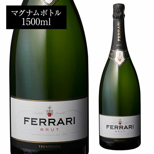 【誰でもP10倍 マラソン中】フェッラーリ（フェラーリ） ブリュット マグナム 正規品 スパークリングワイン スプマンテ イタリア シャンパン(シャンパーニュ)製法 ferrari 母の日 お花見 手土産 お祝い ギフト 浜運