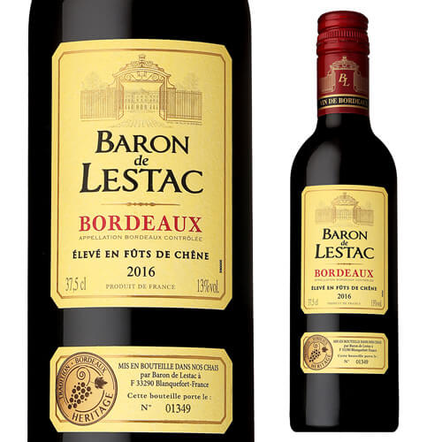 カステル バロン ド レスタック ボルドー ルージュ ハーフサントリー 375ml 赤 辛口 フランス ボルドー ミディアムボディ 赤ワイン 長S 手土産 お祝...