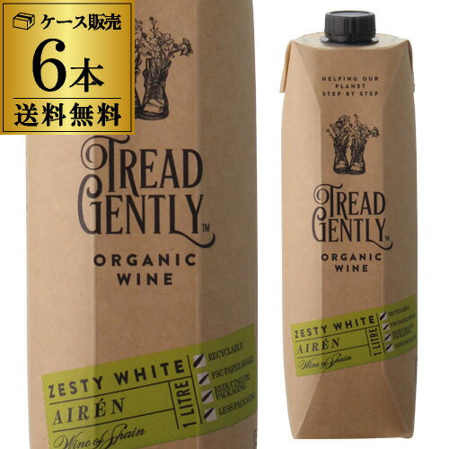 1本当たり980 円(税込) 送料無料 トレッド ジェントリー オーガニック アイレン 1L 6本セット 1000ml 6本入スペイン ケース 白ワイン セット 白ワインセット 長S 母の日 手土産 お祝い ギフト