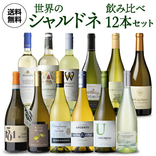 送料無料 世界のシャルドネ 飲み比べ12本セット 16弾白ワインセット 辛口 フランス イタリア チリ オーストラリア アルゼンチン 南アフリカ 長Sお中元 敬老 御中元 御中元ギフト 中元 中元ギフト