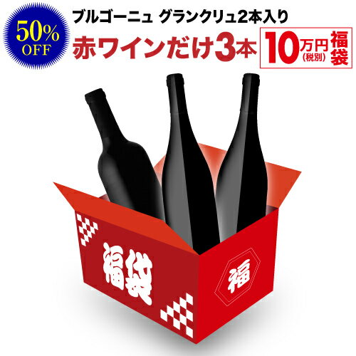 送料無料 223,190円(税込)相当が入って110,000円(税込)！ 赤ワインだけ3本 10万円(税別)福袋 2022年 赤ワイン 辛口 ワイン福袋 ワインセット 虎