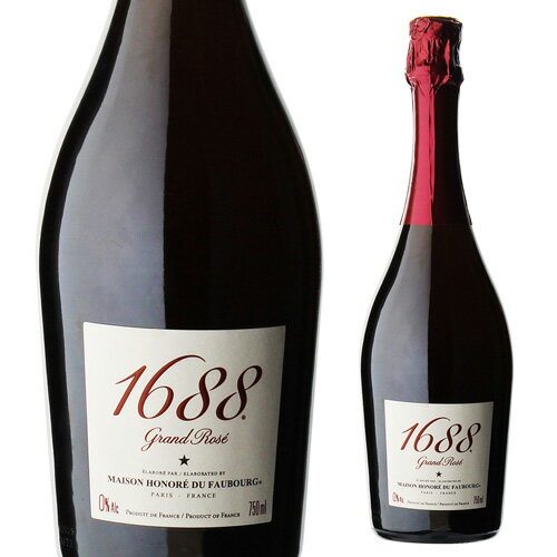 ワイン（5000円程度） 1688 グラン ロゼ 高級ノンアルコール スパークリングワイン Grand Rose フランス産 750ml ノンアルコールワイン ノンアルコールシャンパン アルコールフリー Alc.0.00% 母の日 手土産 お祝い ワイン ギフト 浜運 あす楽