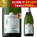 送料無料 1本あたり990円（税込）フィンカ デル マル カヴァ ブリュット ナチュール ヴィセンテ ガンディア 750ml 6本 スペイン カヴァ 辛口 スパークリングワイン 長S 母の日 お花見 お祝い ギフト