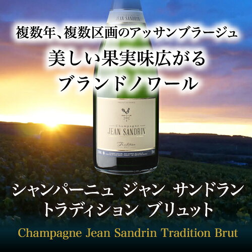 【誰でもP10倍 マラソン中】シャンパーニュ ジャン サンドラン トラディション ブリュット 750ml コート デ バール セル シュル ウルス シャンパン 辛口 ブラン ド ノワール シャンパーニュ 浜運A 【よりどり6本以上送料無料】 ワイン cellar-10033494 ワイン&ワインセラー セラー専科 サンプル画像3