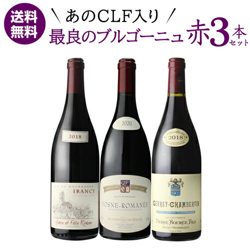 あのCLF入り 最良ブルゴーニュ 赤ワイン 3本セット 750ml 3本入フランス ピノ ノワール ジュヴレ シャンベルタン イランシー ヴォーヌ ロマネ ワインセット 浜運 あす楽