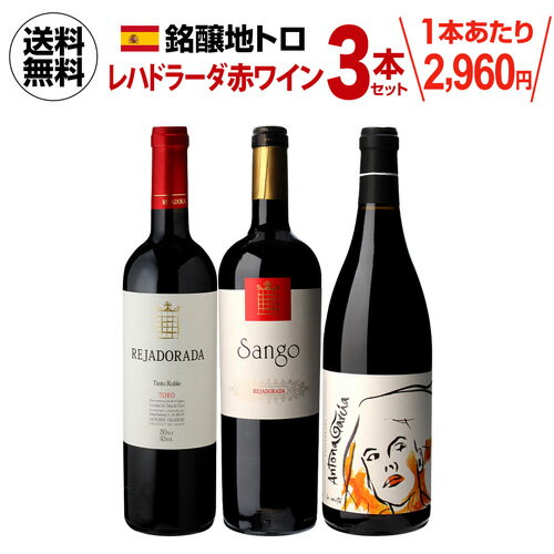 1本あたり2,960 円(税込) 送料無料レハドラーダ 銘醸地トロの赤ワイン3本セット 750ml 3本入スペイン トロ ティンタ デ トロ ワインセット 浜運【ポイント対象外】