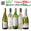 【誰でもP3倍 4/24 20時～/25 24時】【2セット購入で500円OFF】1本あたり996円(税込) 送料無料 オーガニック認証入り！爽快白＆スパークリング5本セット 19弾ワインセット 白ワインセット オーガニックワインセット 長S