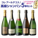 【誰でもP3倍 4/20限定】【1本あたり4,360円 送料無料】シャンパンセット話題のシャンパーニュ コレ入！実力派メゾンだけを集めた高級辛口シャンパン5本セット 30弾 シャンパン シャンパーニュ当たり入セット 浜運 あす楽