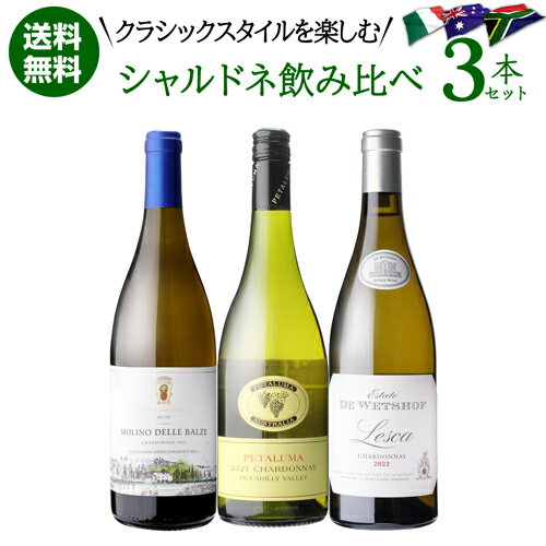 1本あたり3,667 円(税込) 送料無料 土地によって味わいが異なる クラシックなシャルドネ 3本セット 750ml 3本入イタ…