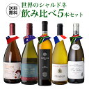 ワイン飲み比べセット 1本当たり2,200円(税込) 送料無料 世界のシャルドネ 飲み比べ 5本セット第7弾 白 ワイン セット 品種 浜運 母の日 お花見 手土産 お祝い ギフト